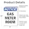 Signmission Gas Meter Room, 7 in W x Rectangle, Vinyl Decal OS-2PACK-NS-D-710-V-13013 - alternate 3